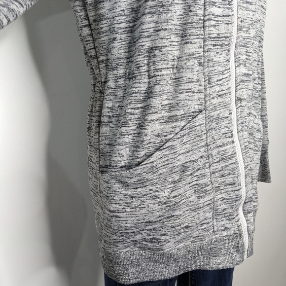Athleta heathered grey cinch waist zip up hoodie S - Picture 6 of 11